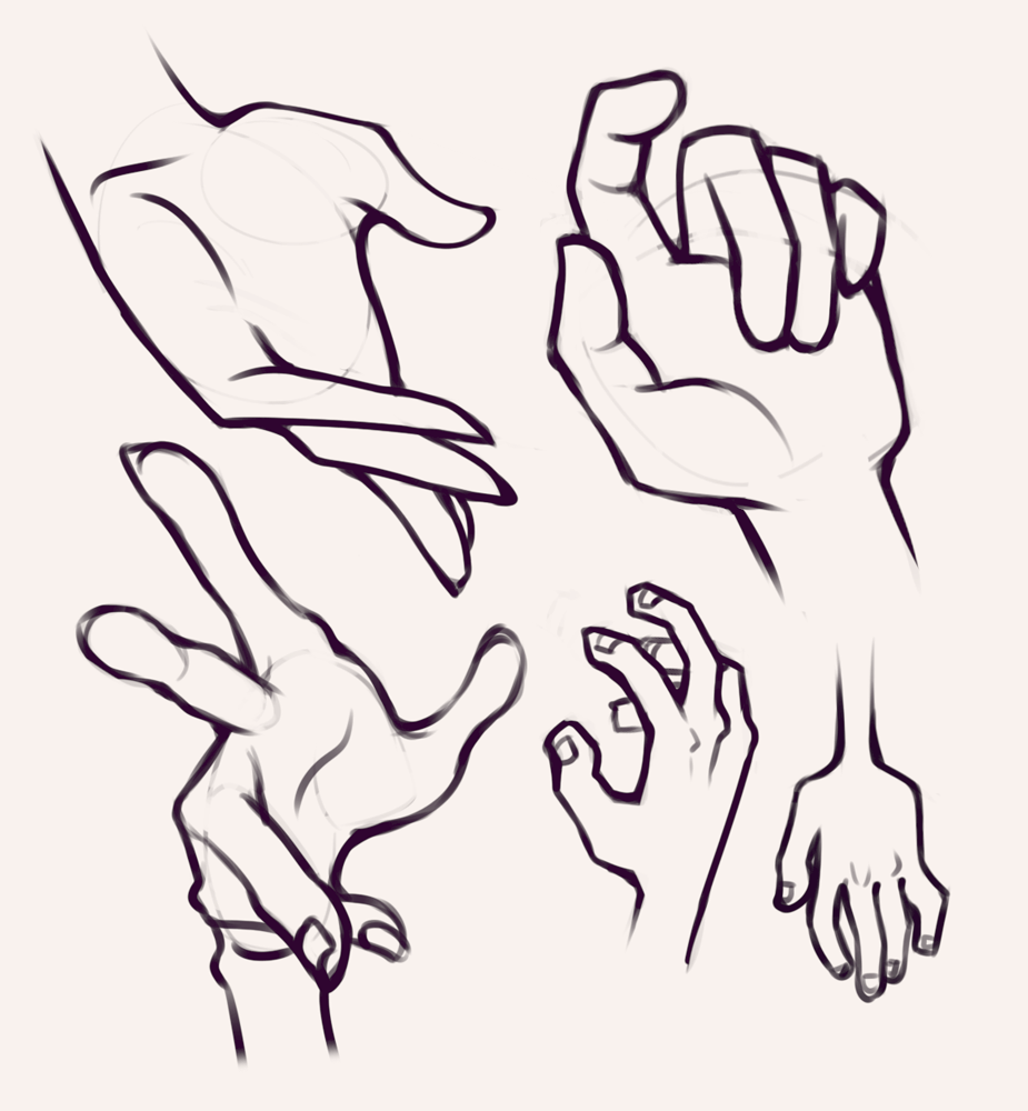 Drawing drill #19: Expressions, hands, torsos, profiles and gestures ...