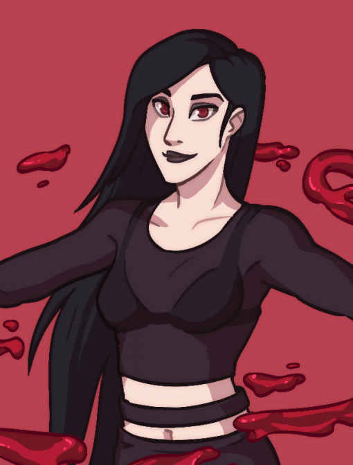Bloodrush, blood pose women girl drawing - By Smirking Raven