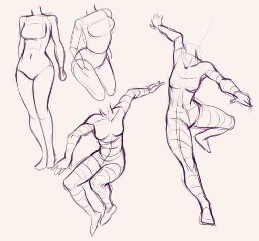Torso anatomy and gesture - Drawing drill - Smirking Raven