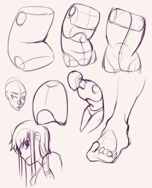 Drawing drill #67: <br/>Gestures, faces and torsos by Smirking Raven