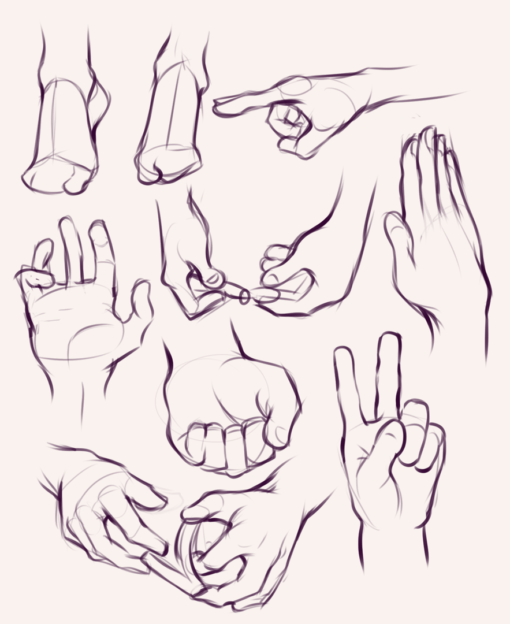 Characters and hands : <br/>Drawing drill #79 by Smirking Raven