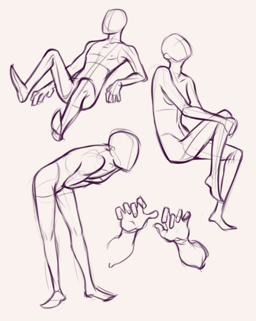 Anatomy constructions, faces, poses: <br/>Drawing drill #82 by Smirking Raven