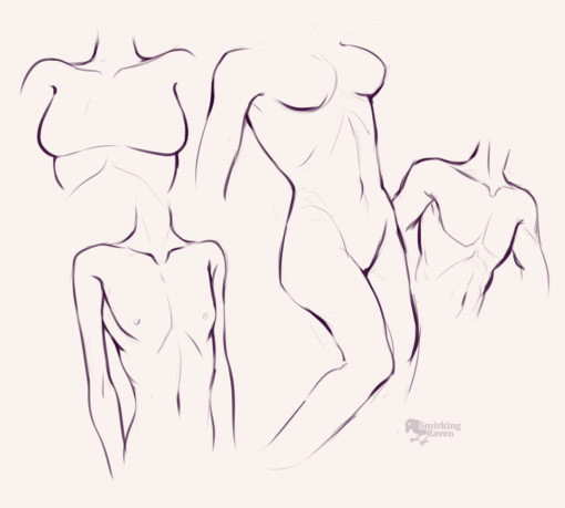 Torsos, doggos, faces, back from the dead : <br/>Drawing drill #94 by Smirking Raven