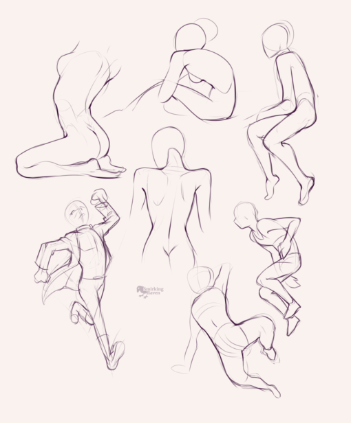 Cloth, torsos, poses : <br/>Drawing drill #97 by Smirking Raven